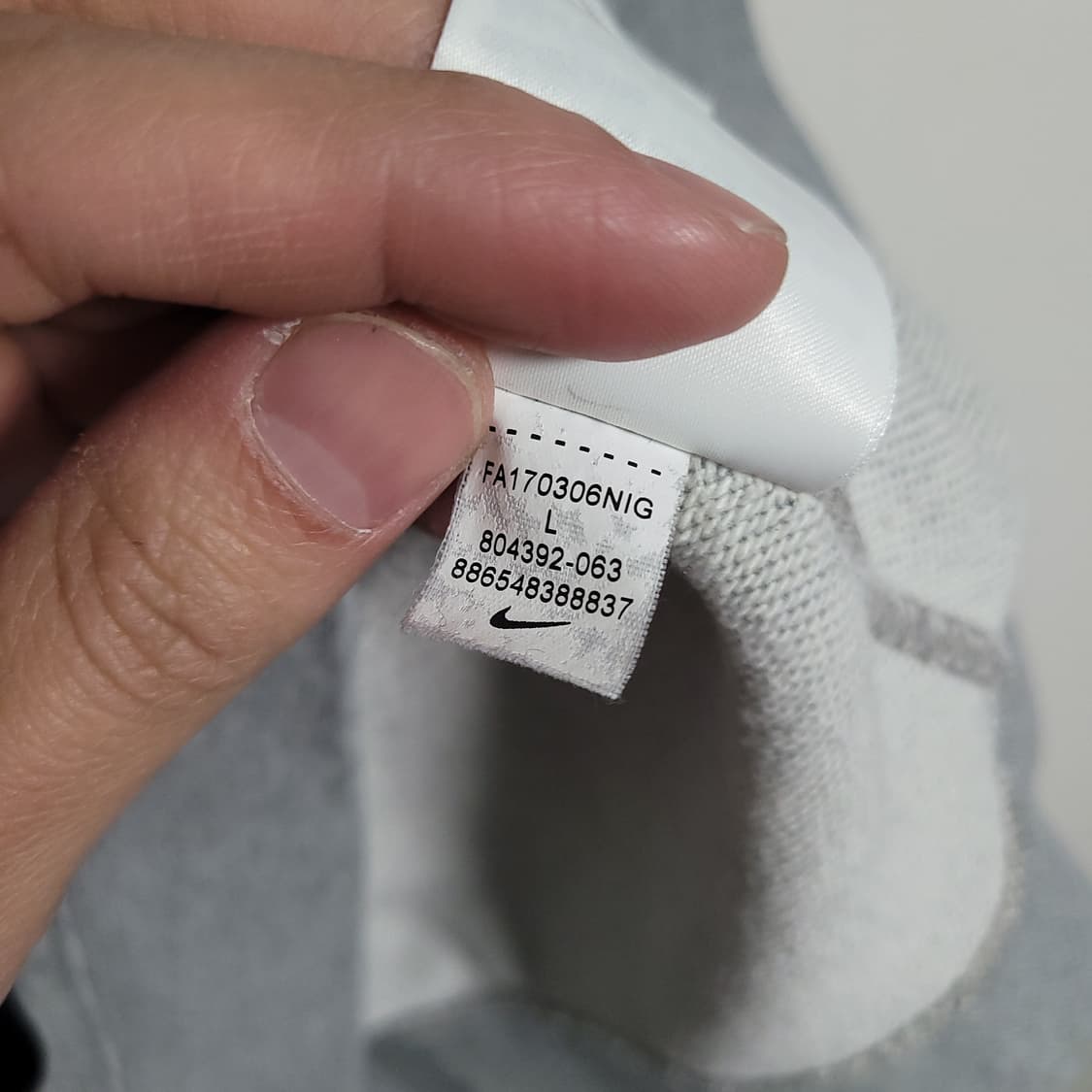 (L) NIKE 나이키 그레이 후드 집업 상품이미지5