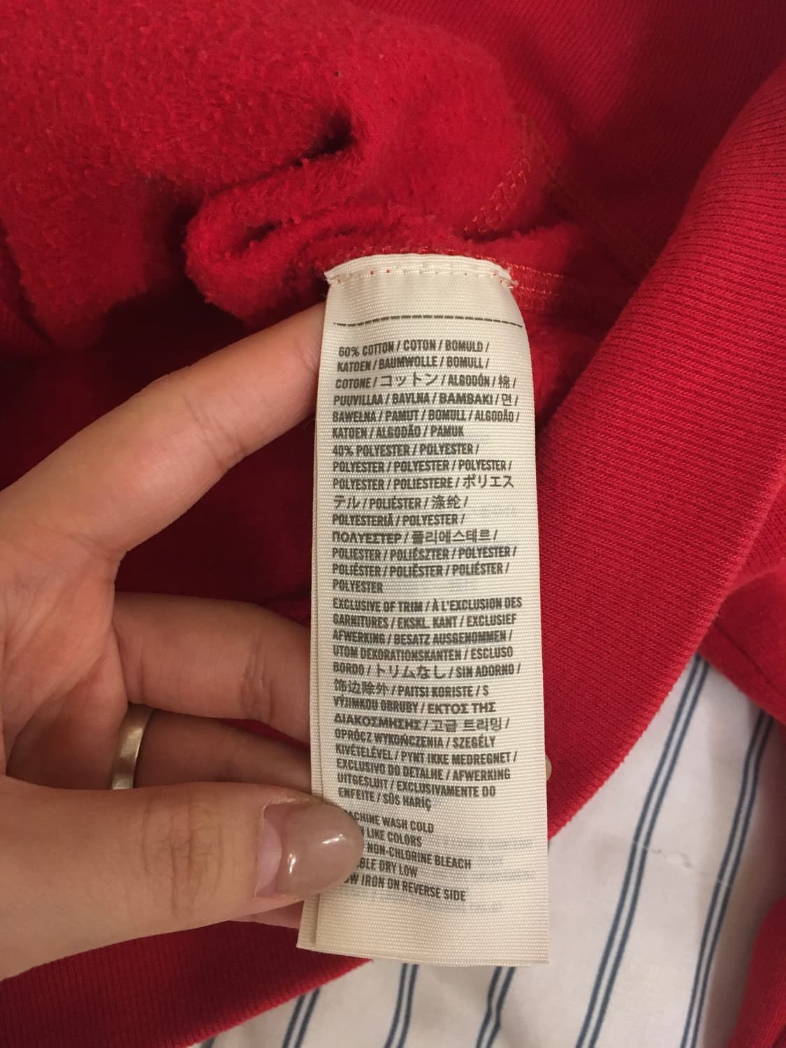 (딱붙핏) 홀리스터 레드 후드집업 S 상품이미지8