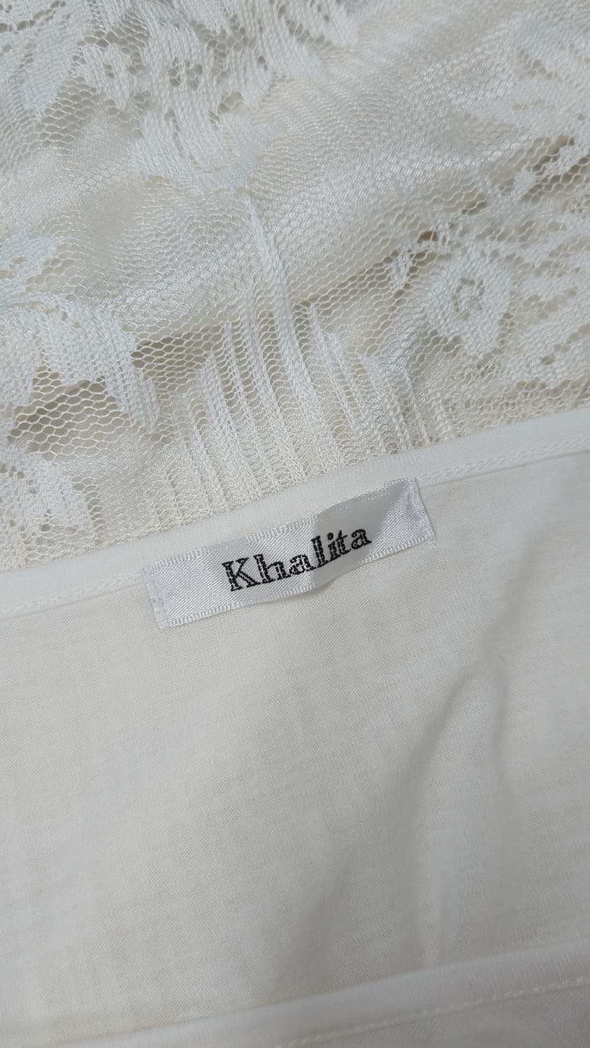 칼리타 레이스 플리츠 나시 원피스 화이트 M 슬립 이너 뷔스티에 상품이미지5
