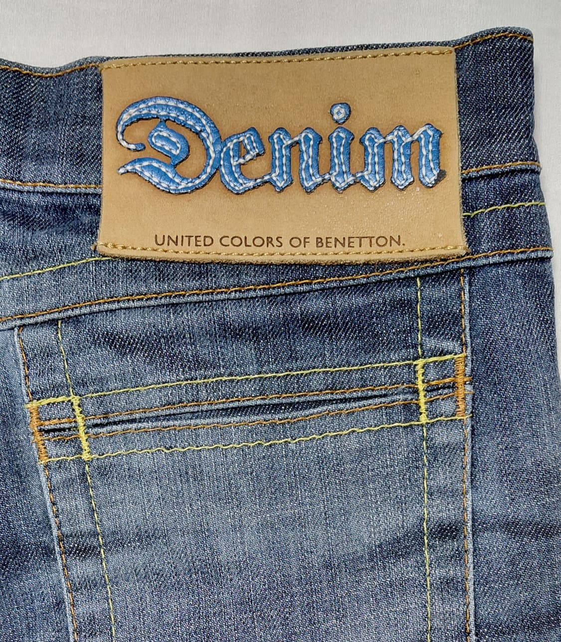 [BENETTON] 베네통 레더 패치 슬림 스트레치 데님 (26) 상품이미지1