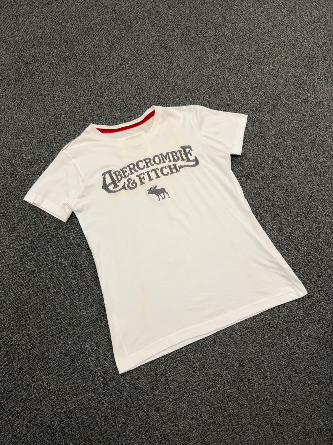 S) 아베크롬비 빈티지 로고 자수 반팔 티셔츠 상품이미지1