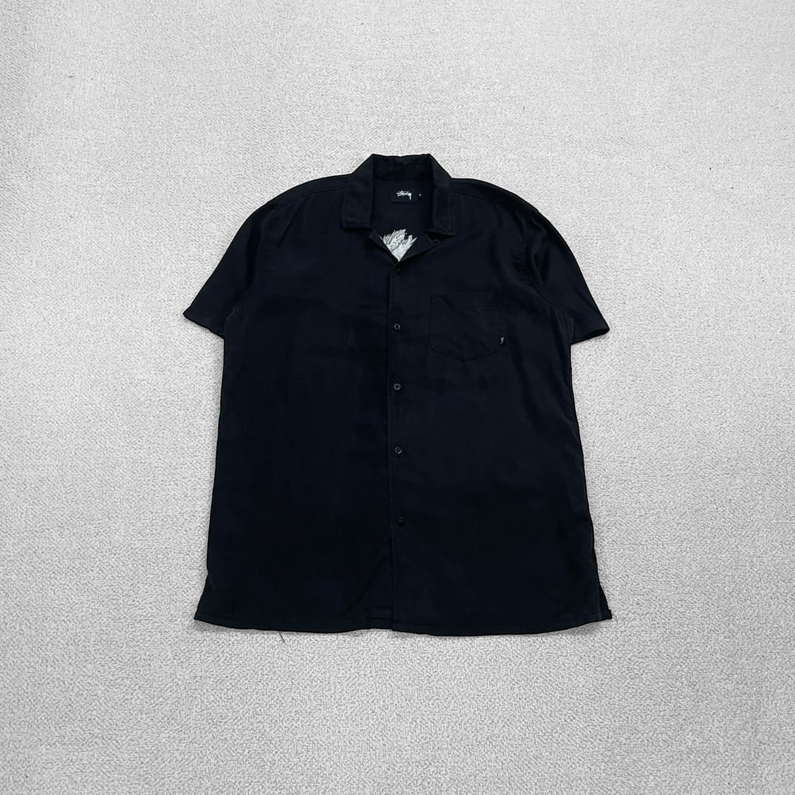 스투시 Stussy 베케이션 린넨 반팔 셔츠 블랙 상품이미지2