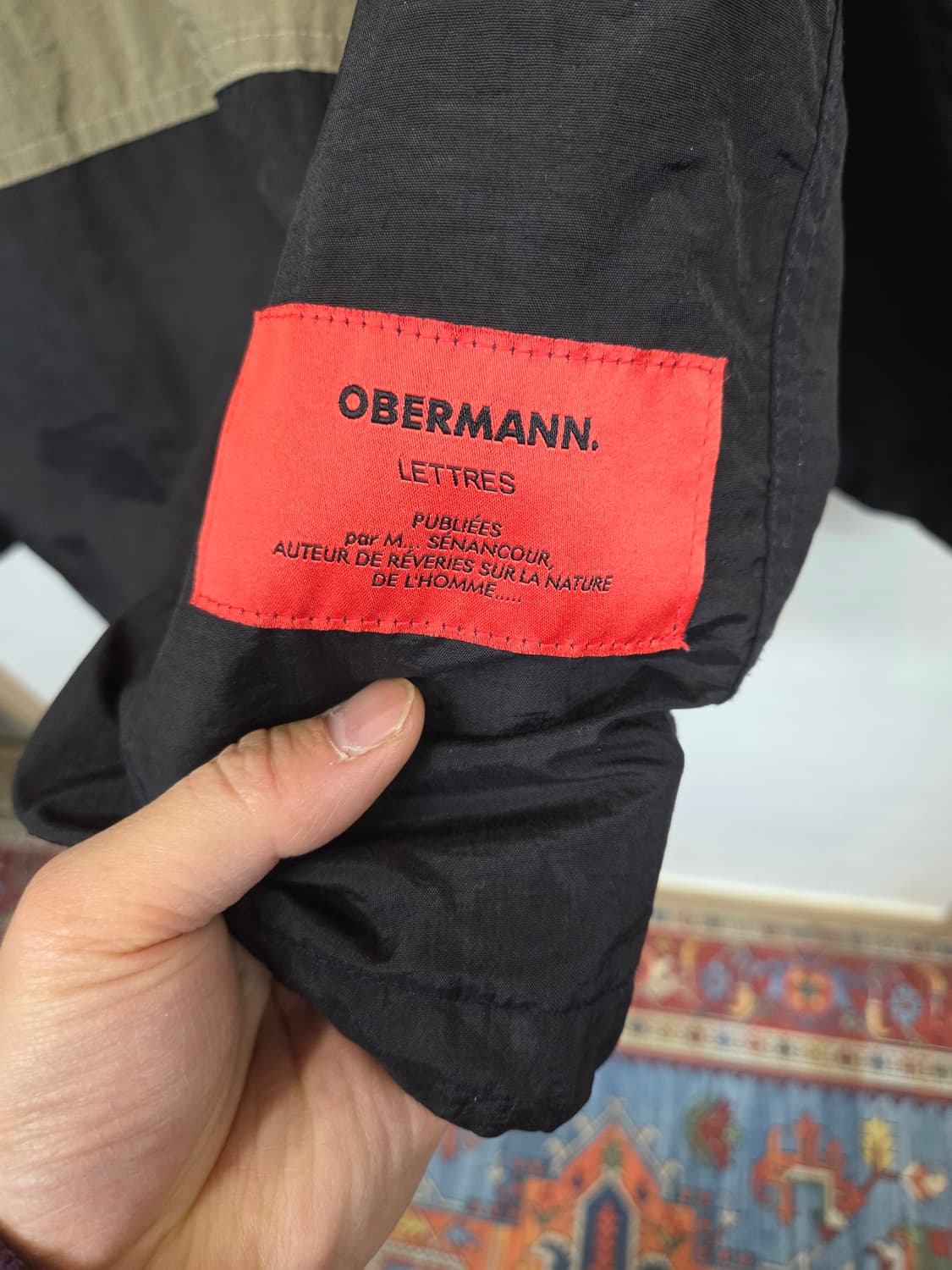 오베르 레터링 배색 방풍 밀리터리 자켓 대략 xxl 상품이미지3