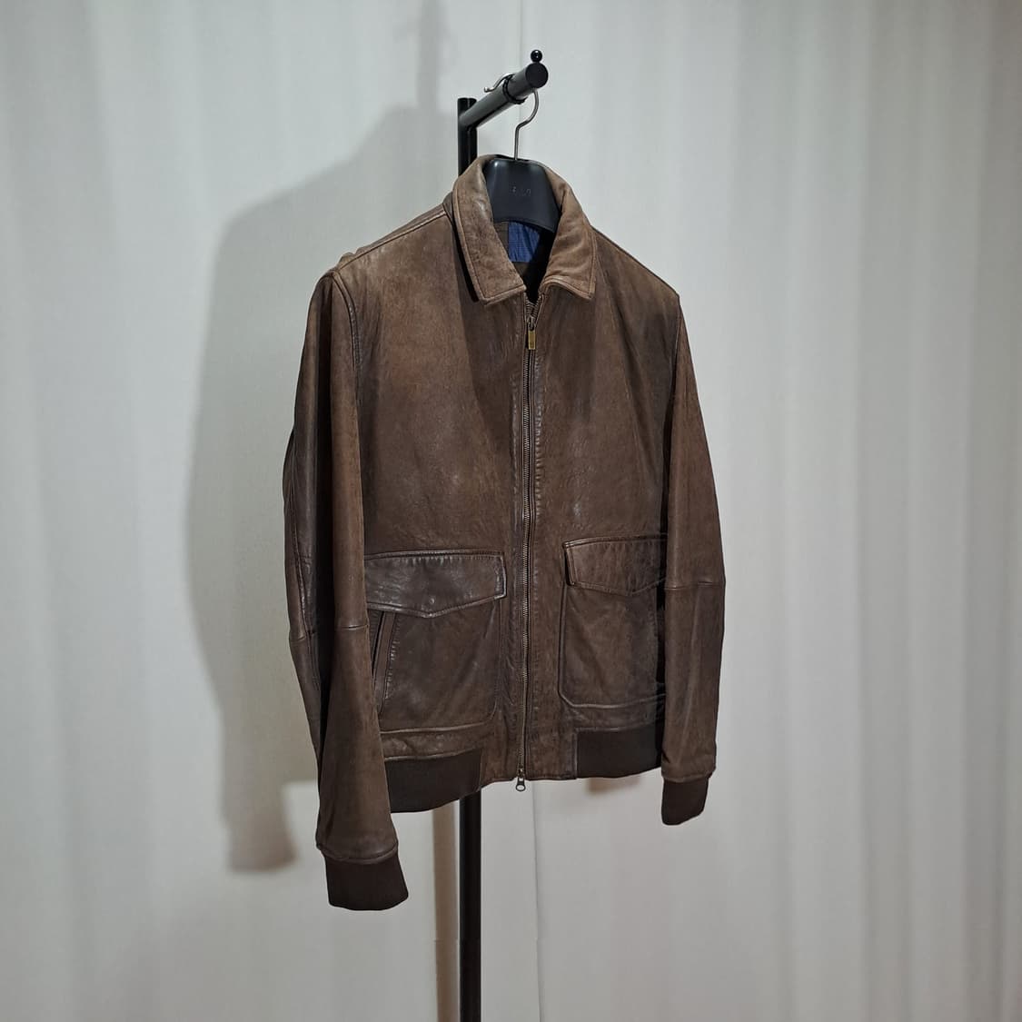 (택포) 마시모두띠 A-2 오일워싱 양가죽 자켓 L B274 상품이미지2