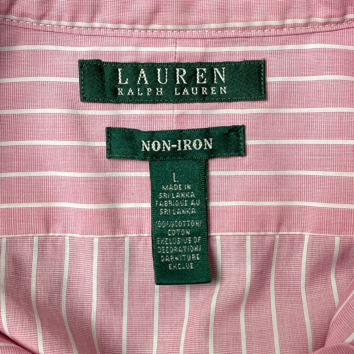 RALPH LAUREN 랄프로렌 그린라벨 빈티지 핑크 스트라이프 셔츠 상품이미지9