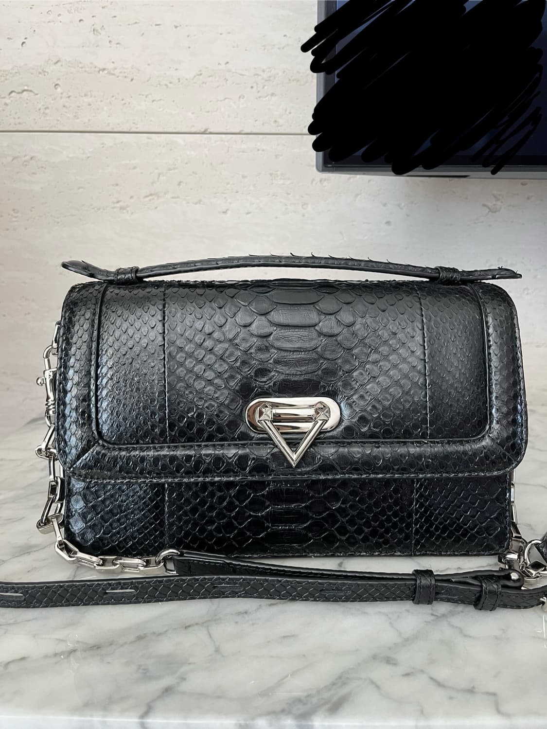 잘모이 뱀피 리얼 파이톤백 zarmoi bag 가방 핸디백 숄더백 상품이미지3