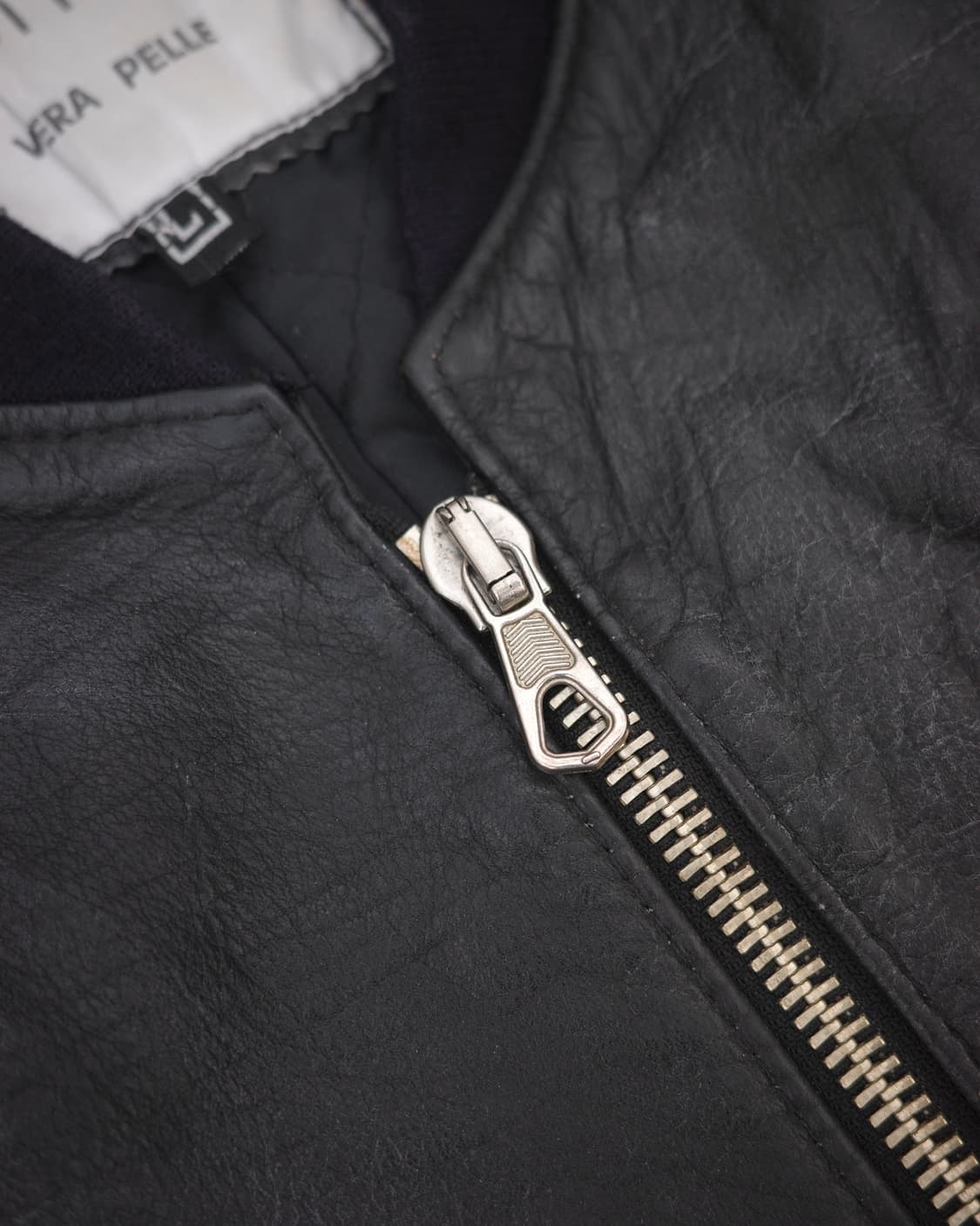 빈티지 유럽 레더 블루종 자켓 상품이미지3