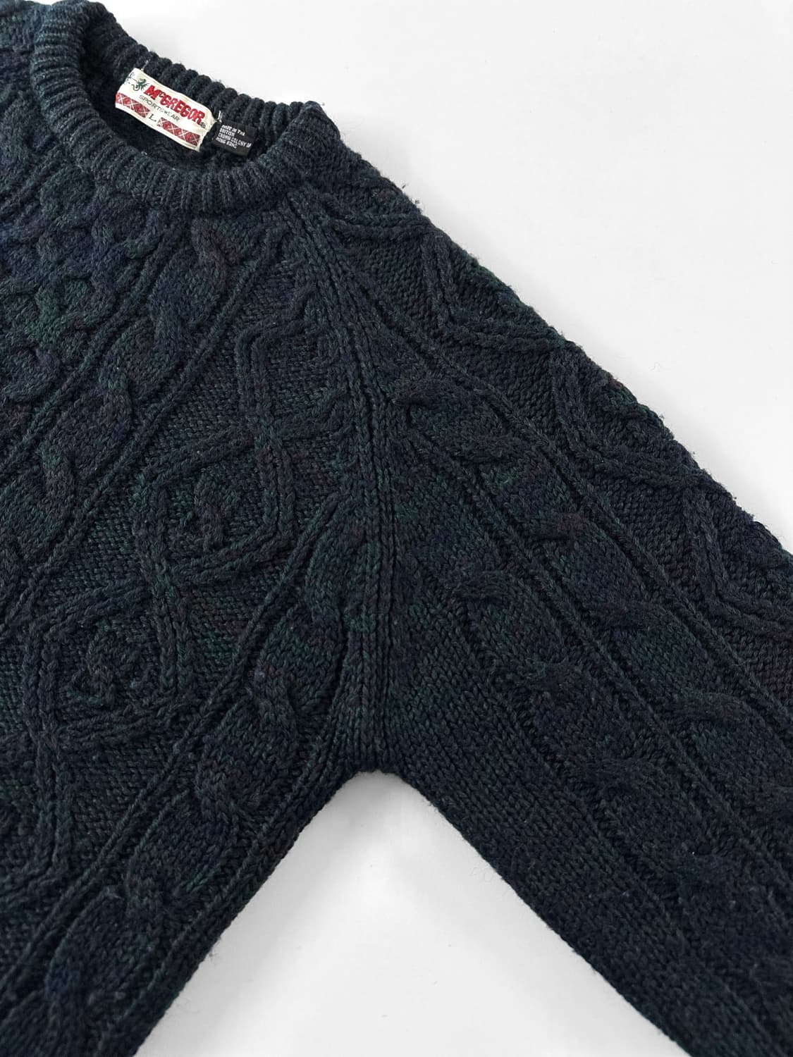 80~90s 빈티지 맥그리거 케이블 니트 스웨터 상품이미지5