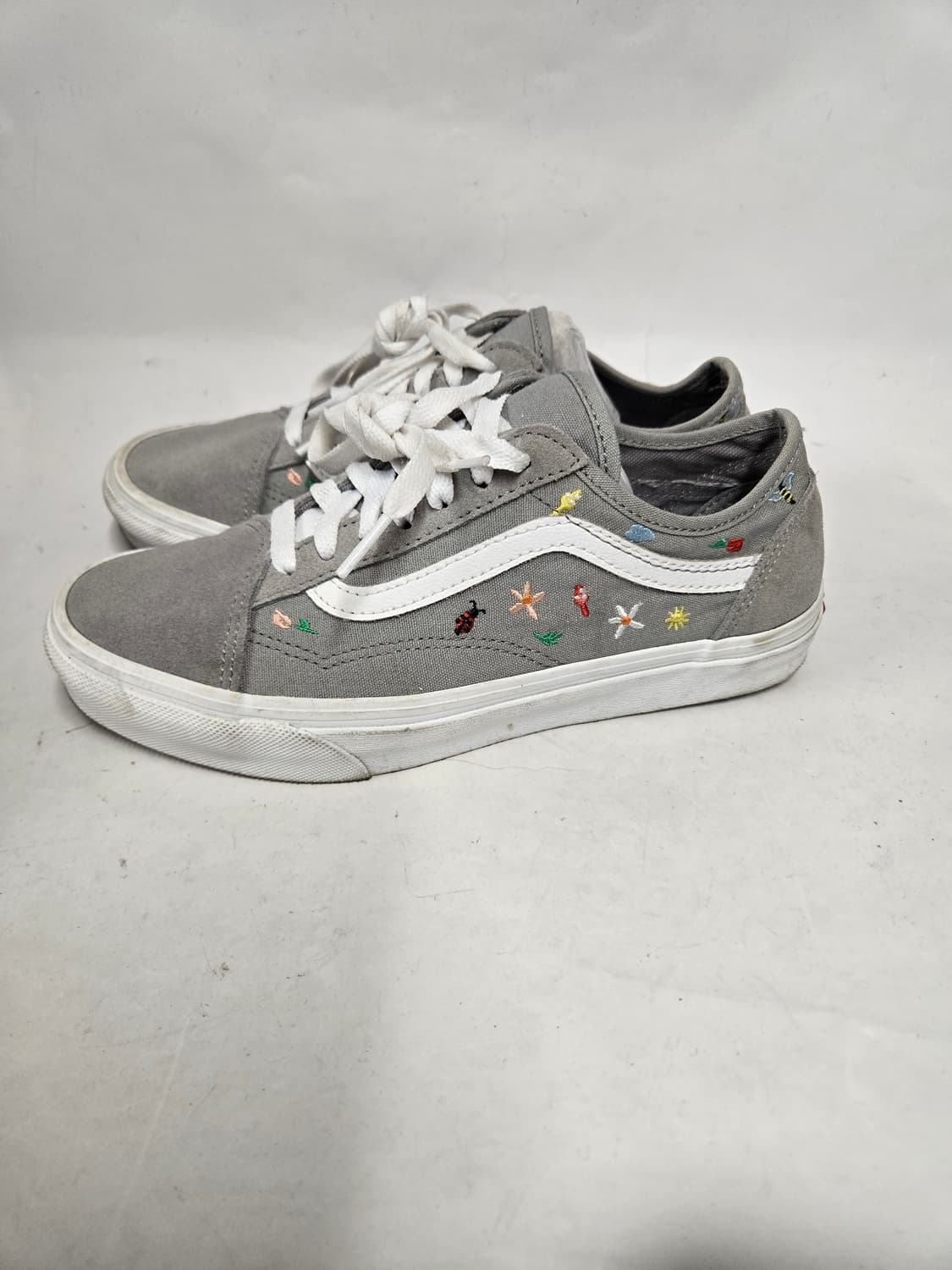 반스 올드스쿨 회색 꽃자수 스니커즈240 상품이미지3