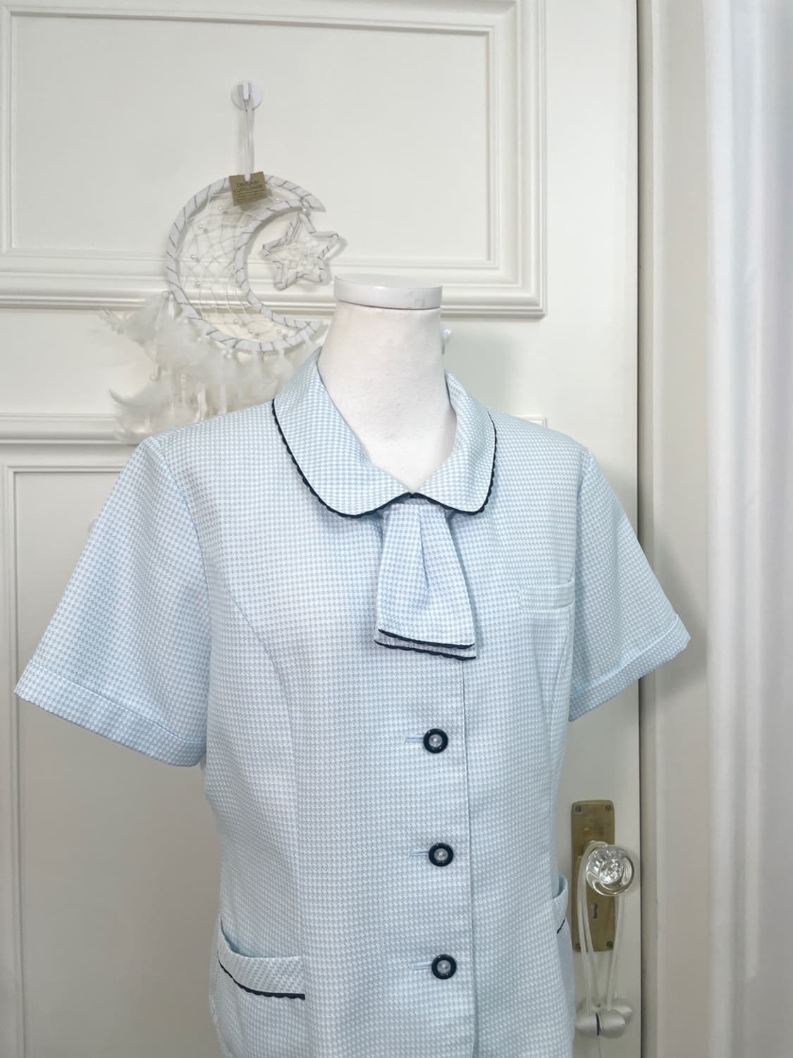 sky blue tweed handkerchief summer jacke 상품이미지6