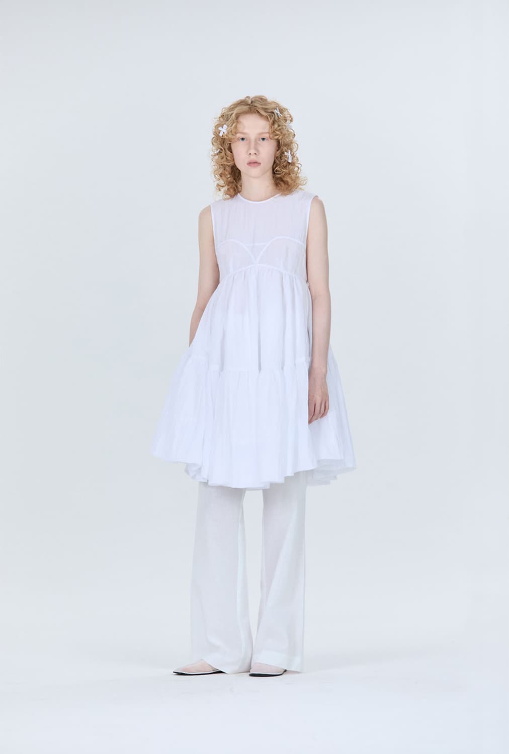 (중고/m) stu women's poplin sleevless 상품이미지3