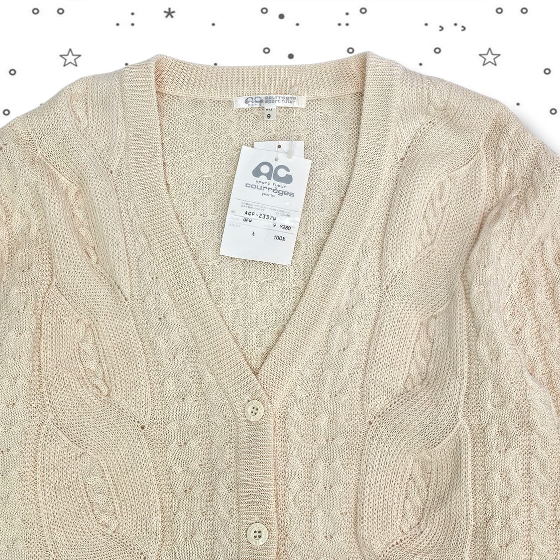 32 Courreges 꾸레쥬 울 니트 가디건 상품이미지2