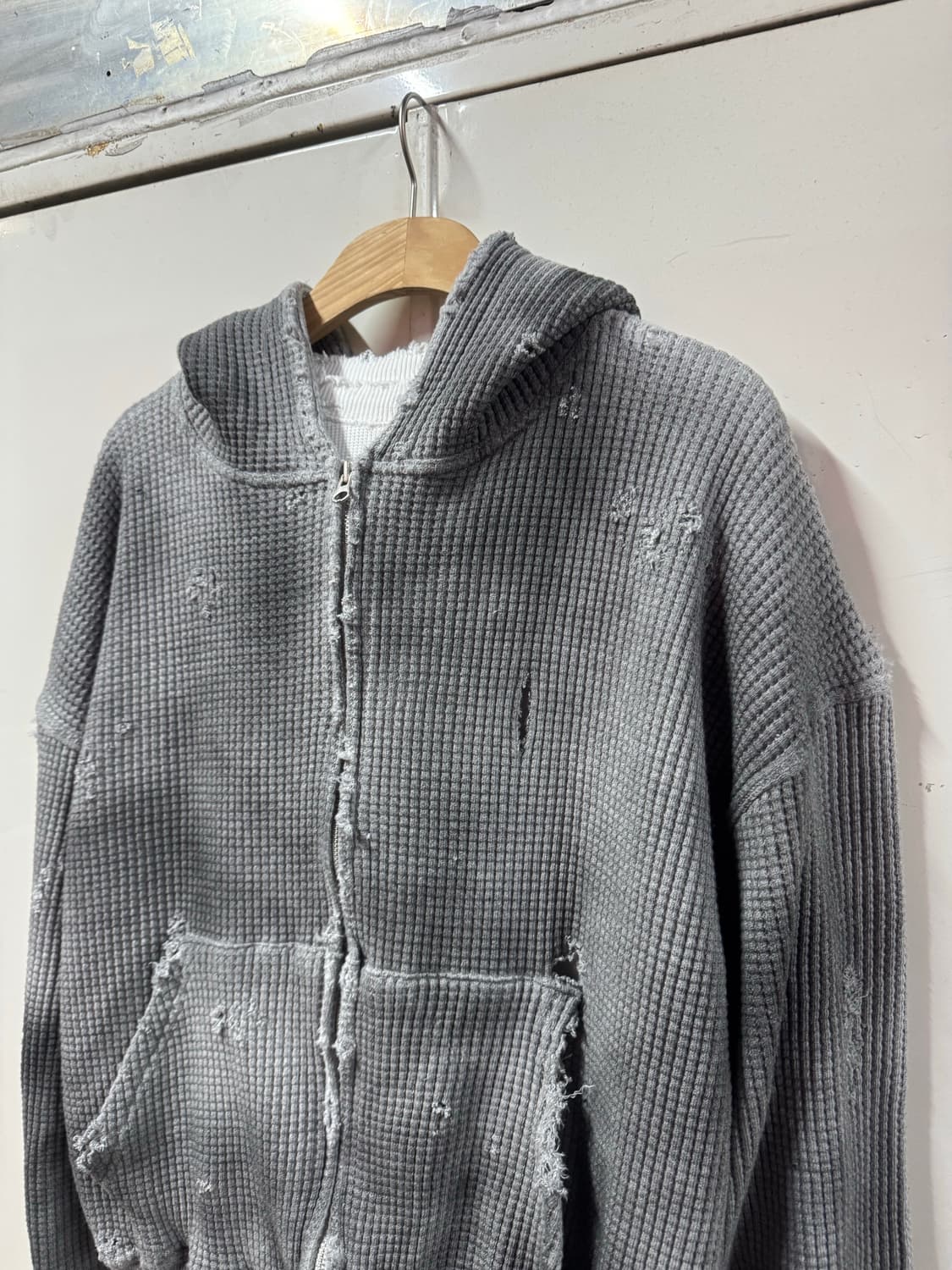 빈티지 와플 후드집업 상품이미지3