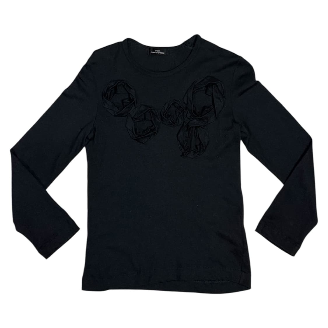 2001 꼼데가르송 5송이 장미 결합 울 니트 롱슬리브 스웨터 상품이미지2