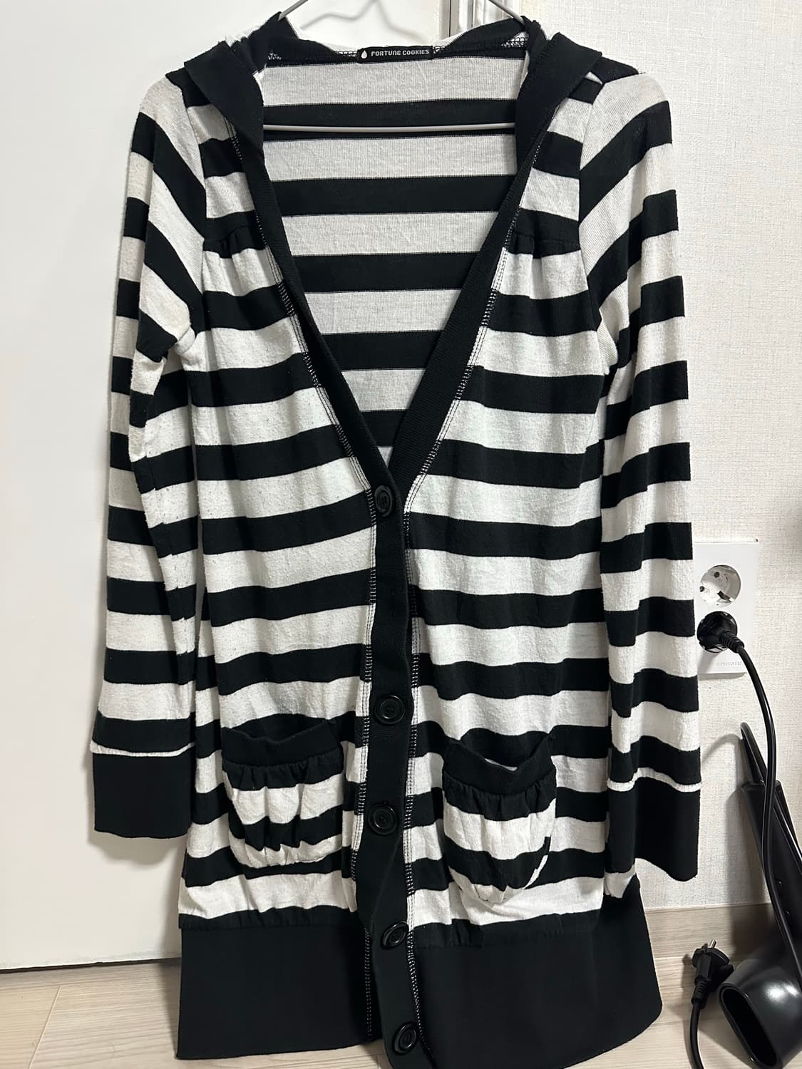 일본 빈티지 펑크 갸루 롱 후드 가디건 상품이미지1