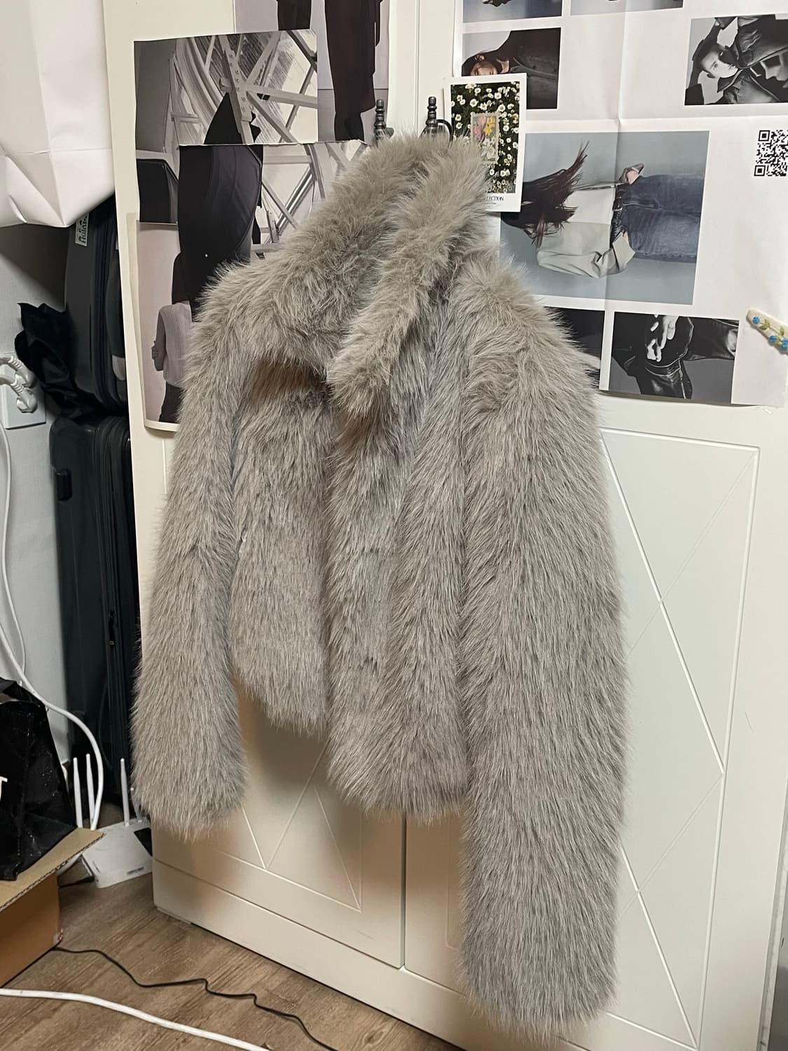 오데스 폭스 퍼 자켓 애쉬그레이 상품이미지5