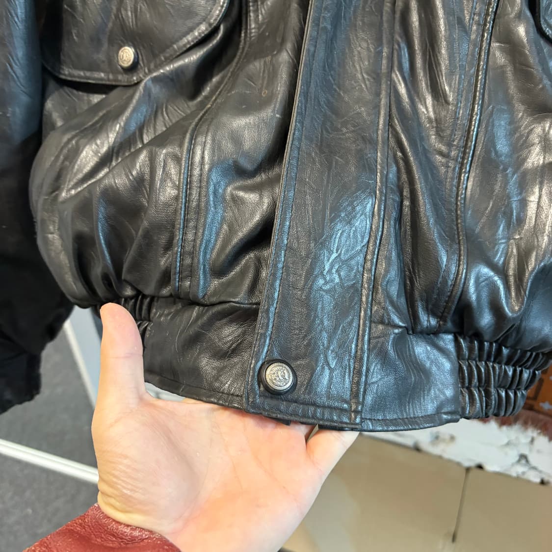 CITY JOY 빈티지 무스탕 봄버 가죽자켓 상품이미지2