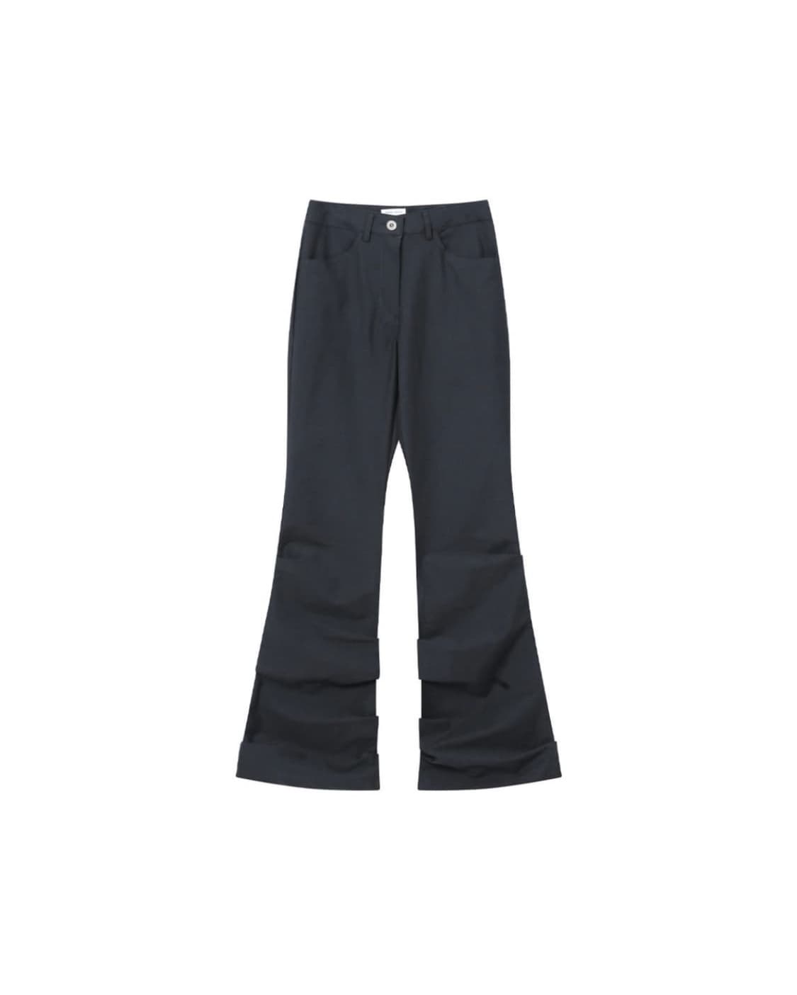 Cotton shirring bootscut pants CHARCOAL 상품이미지2