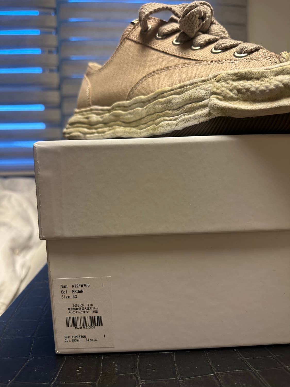 메종 미하라 야스히로 피터슨23 OG 솔 캔버스 로우탑  스니커즈 상품이미지3