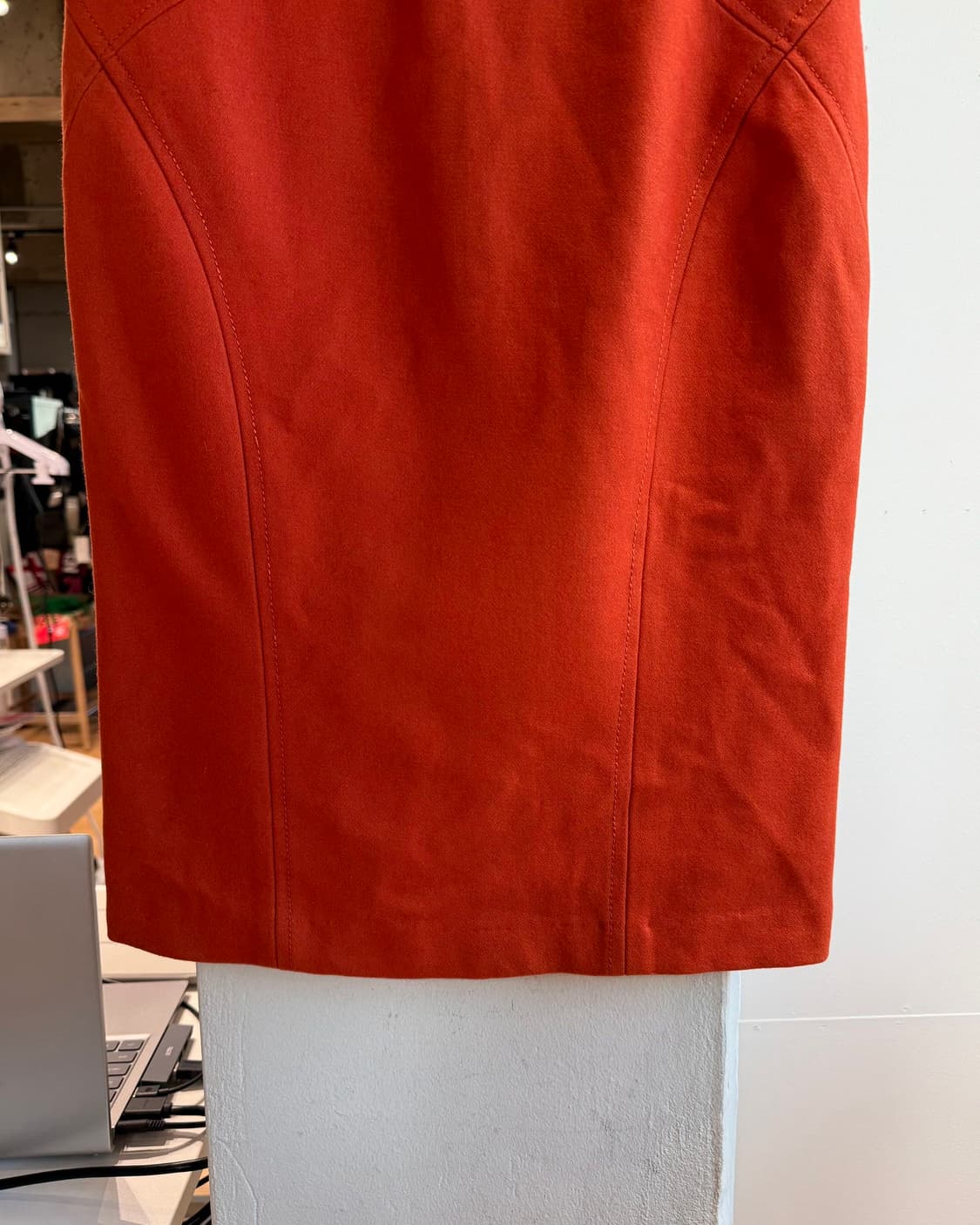 질샌더 오렌지 울 미디스커트  상품이미지4