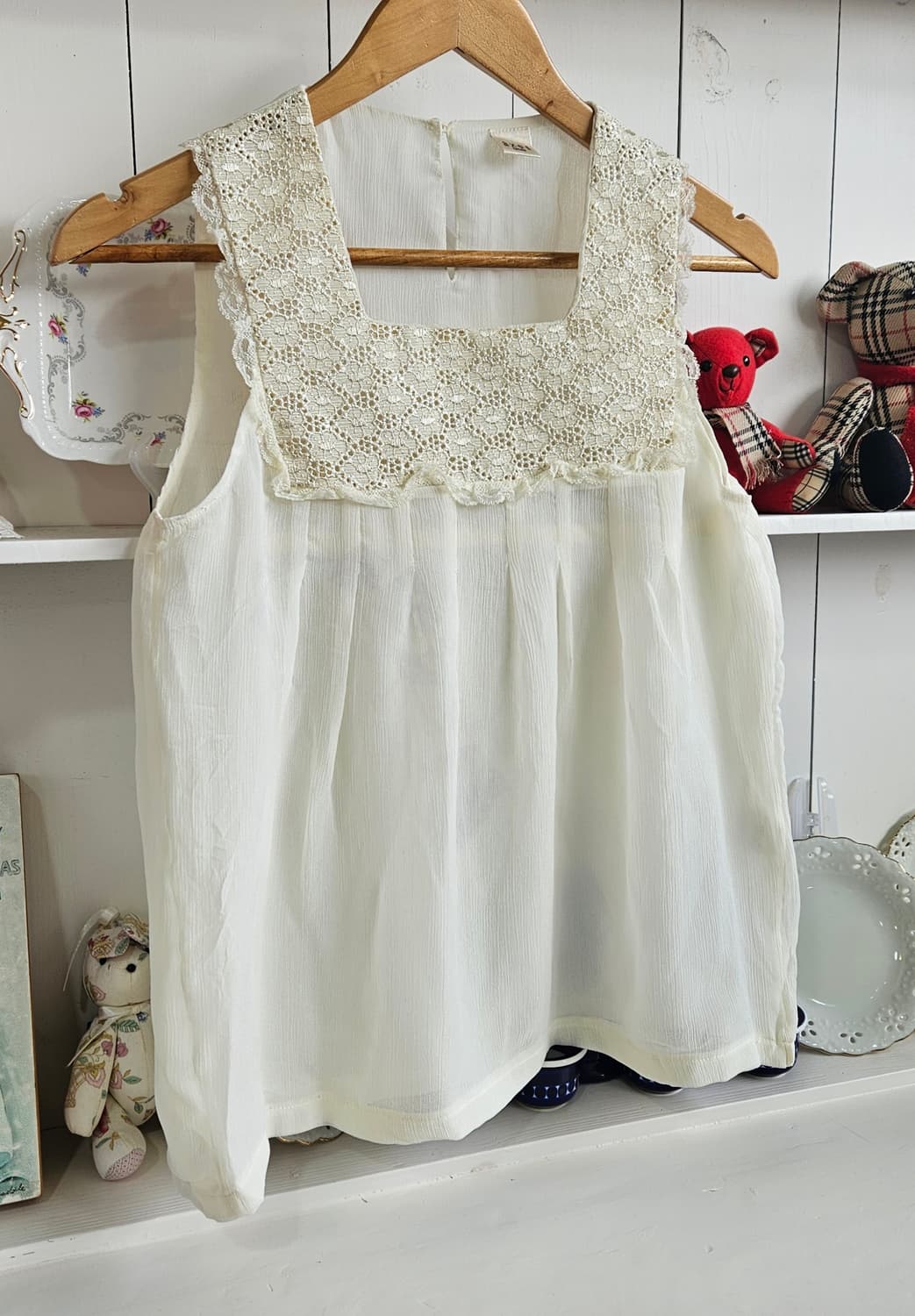 엑시즈팜(Axes Femme) 아이보리 레이스 슬리브리스 상품이미지2