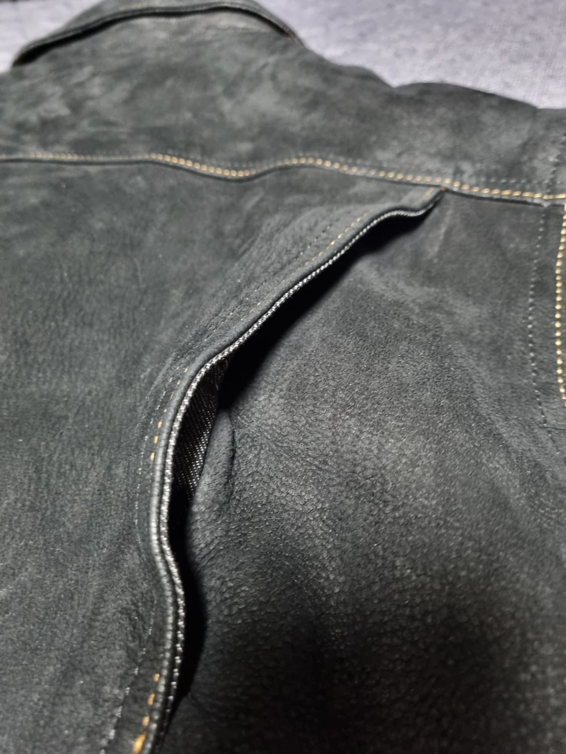 type3 데님자켓 스타일 산양+데님 혼용 라이더자켓 105사이즈 상품이미지8