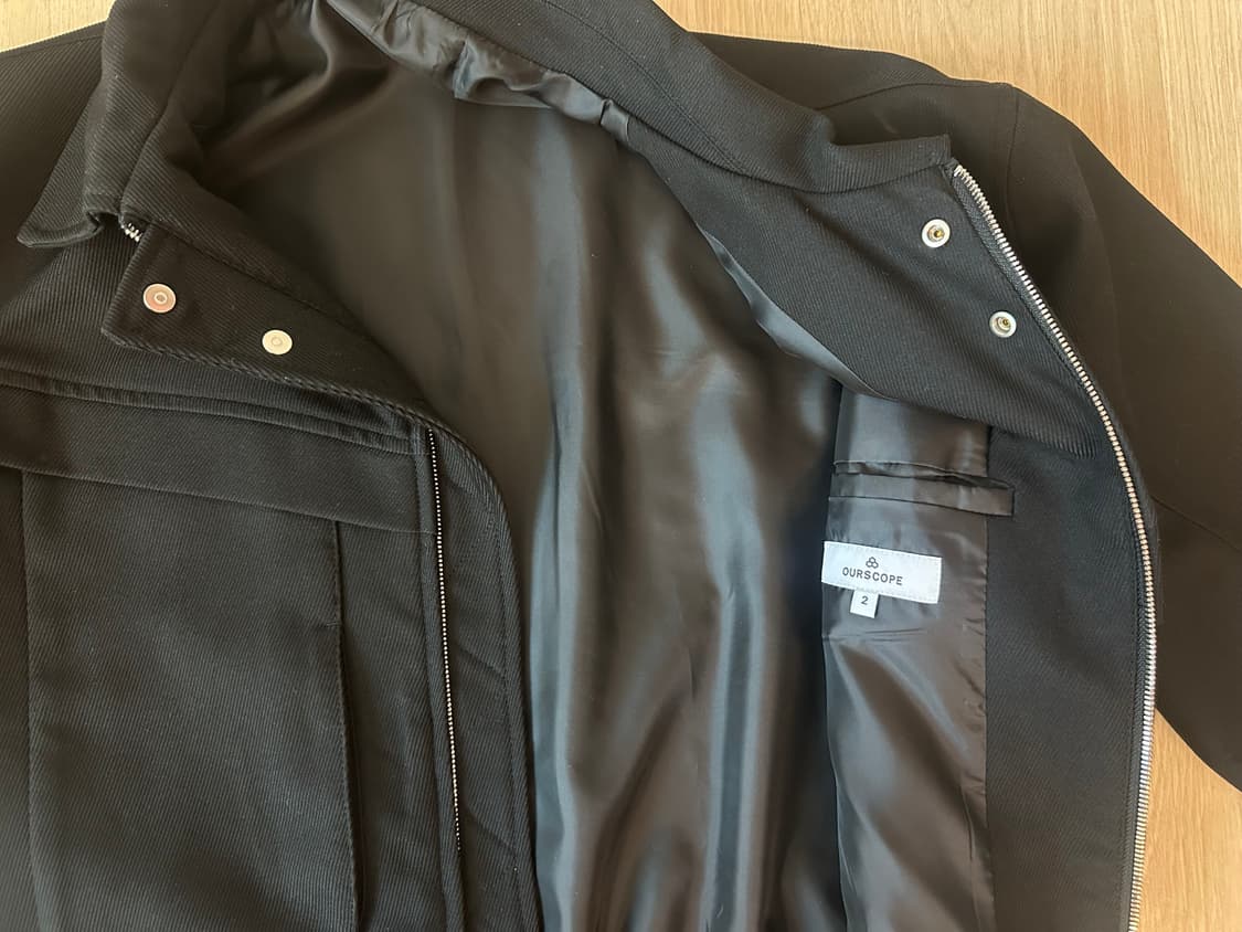 아워스코프 비건 포켓 블루종 2사이즈 새상품 상품이미지3