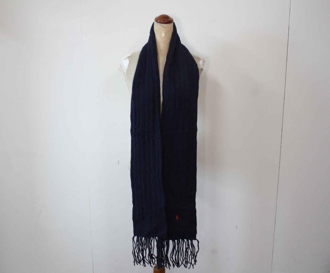 M-1290/폴로 정품 남여공용 캐시미어혼방 꽈배기 머플러 상품이미지1