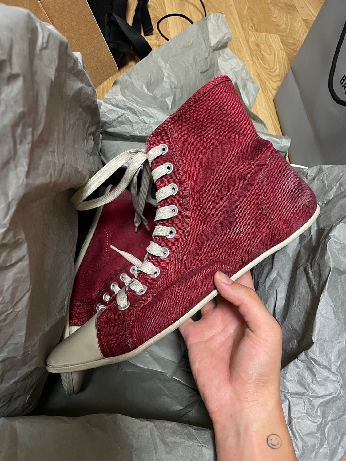 [41] 발렌시아가 울트라 플랫 하이탑 레드 상품이미지6