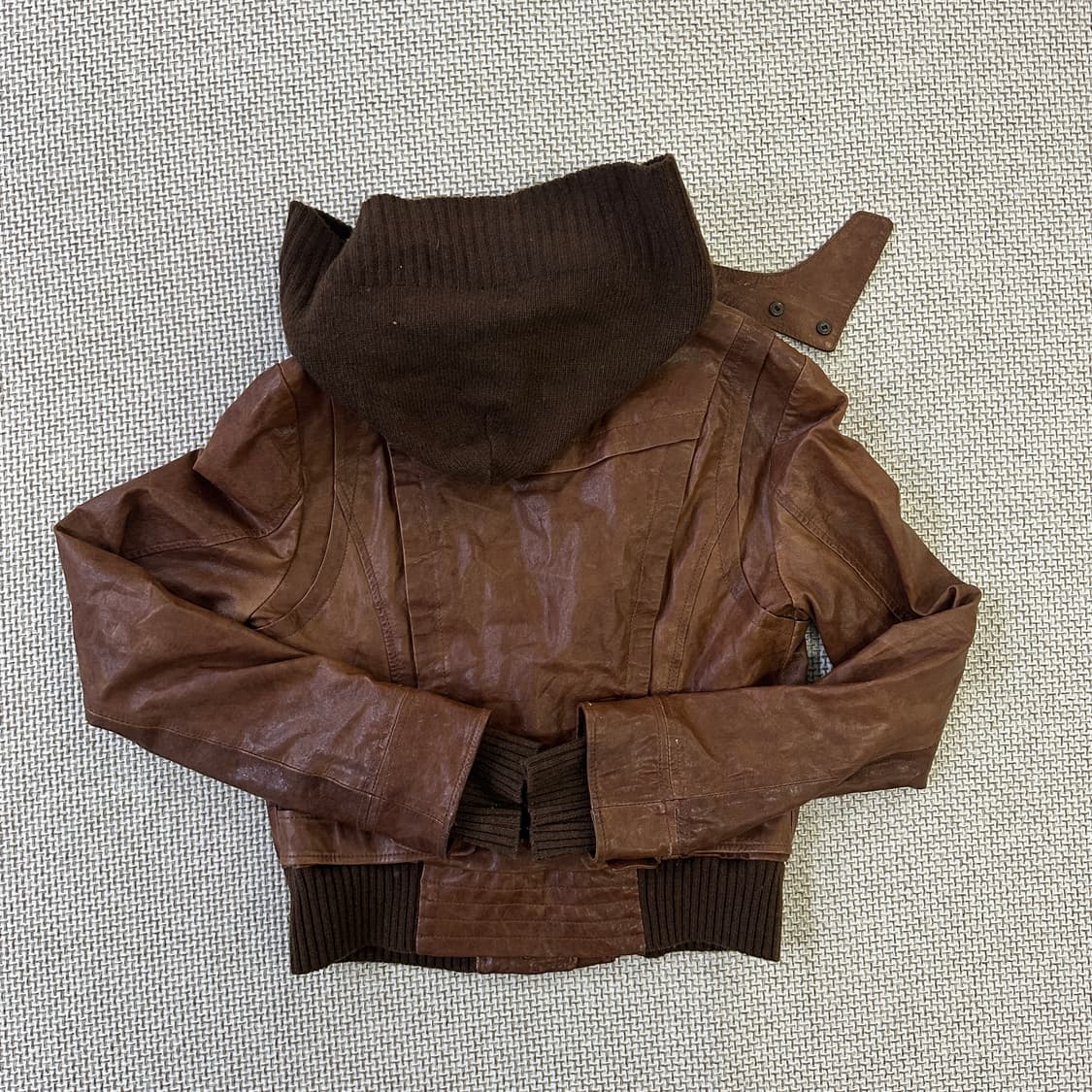 실측확인 양가죽 울 후드 자켓 0428D 상품이미지2