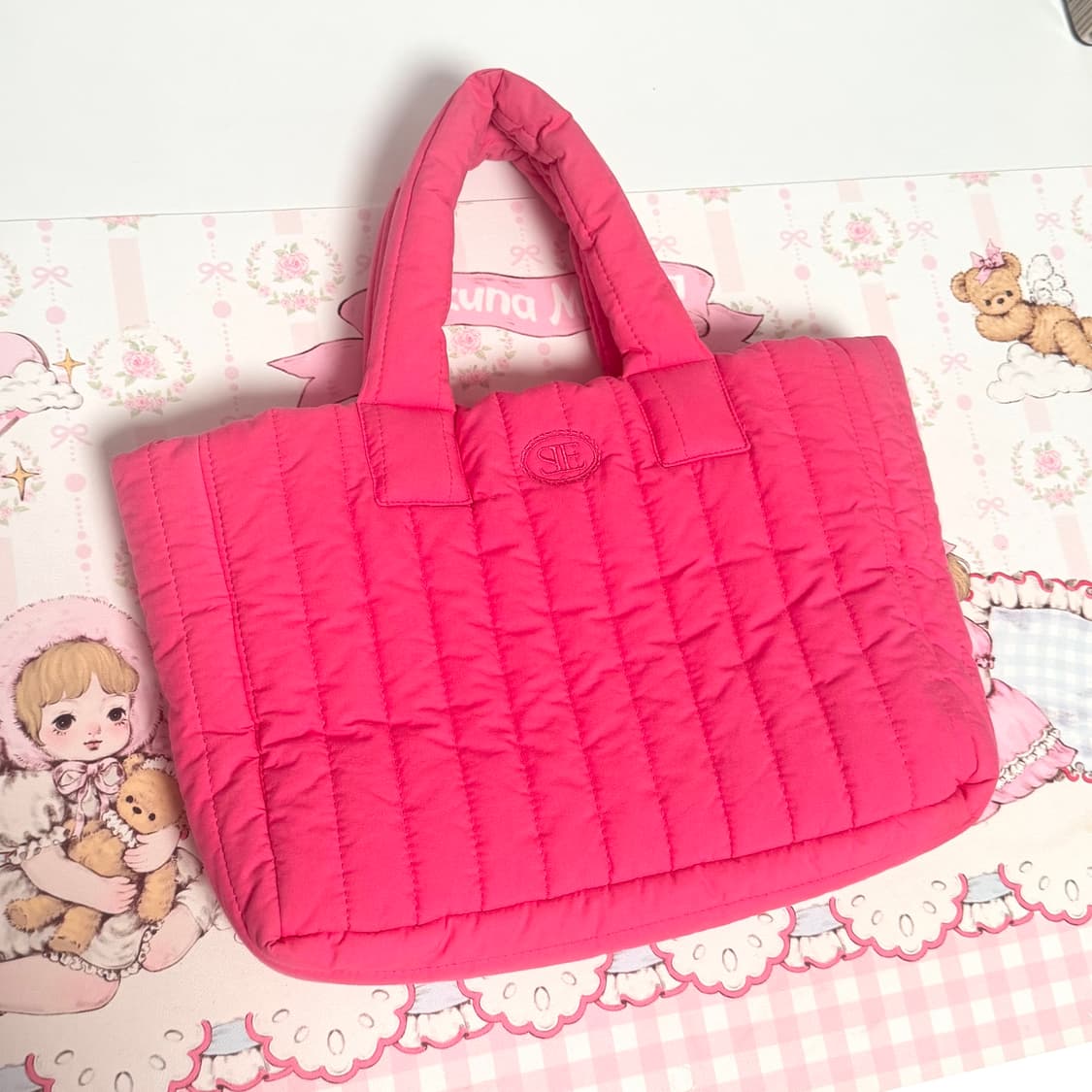 시엔느 패딩백 핑크 상품이미지1