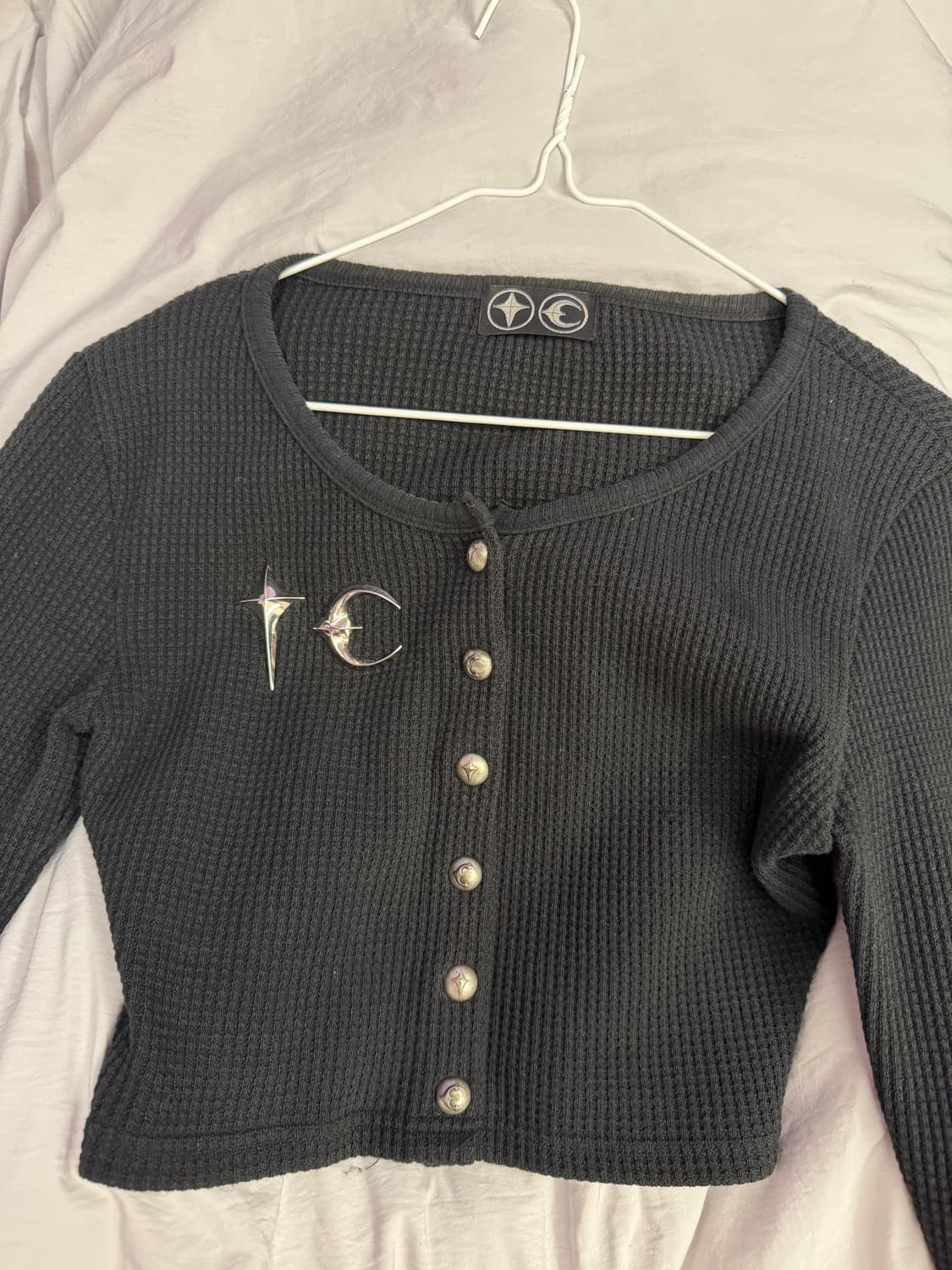 떠그클럽 와플가디건 블랙 s 상품이미지2