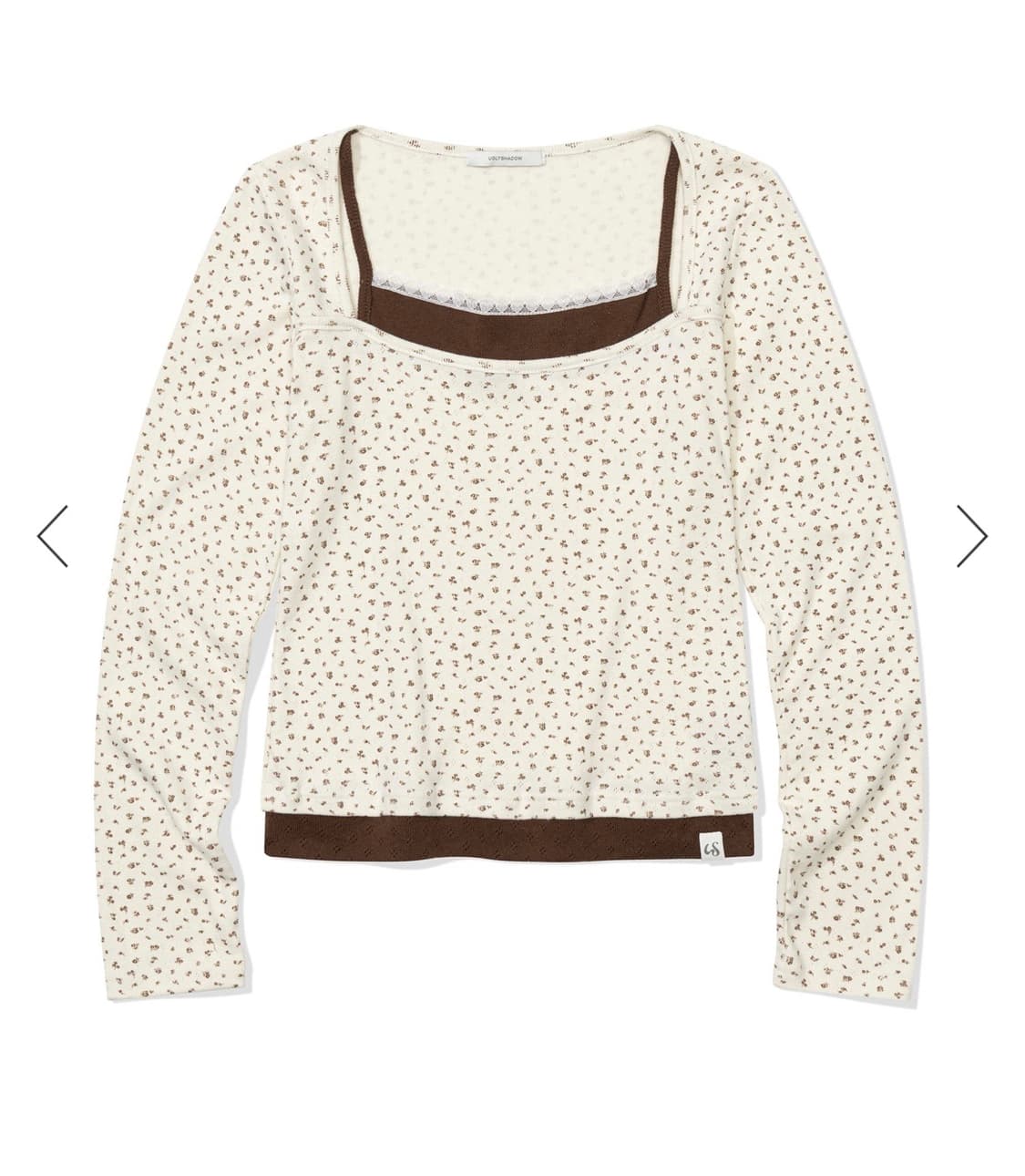 어글리쉐도우 FLOWER LAYERED T-SHIRT (IVORY) 상품이미지1