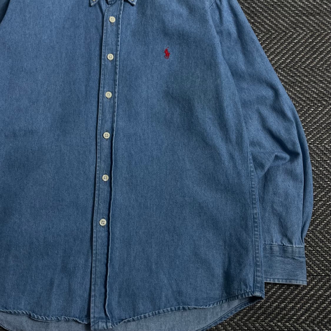 90s 폴로 랄프로렌 포니로고 데님 셔츠y 3900 상품이미지3
