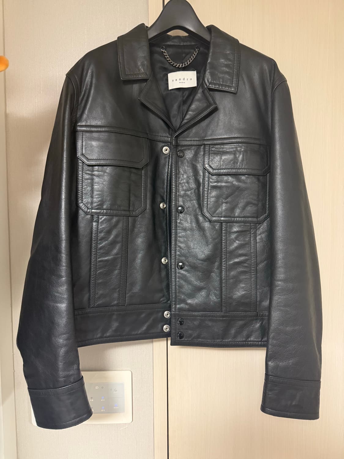 산드로 레더 자켓 상품이미지1