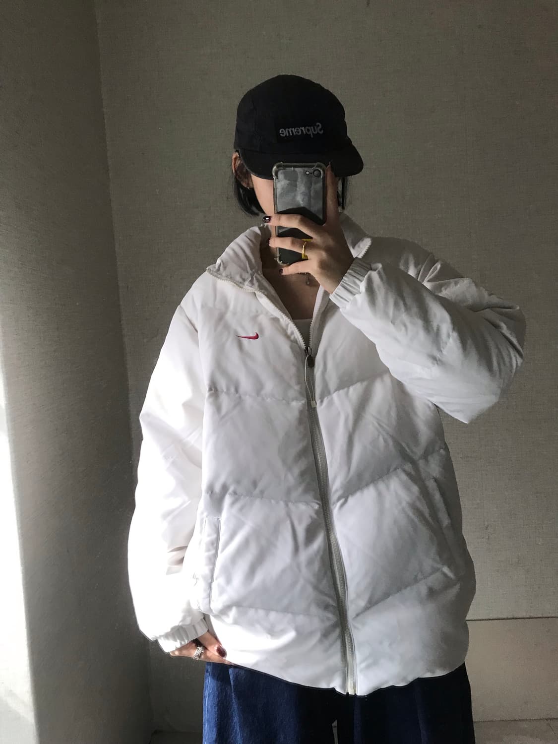 나이키 00s 뉴챔프 화이트 패딩 상품이미지3