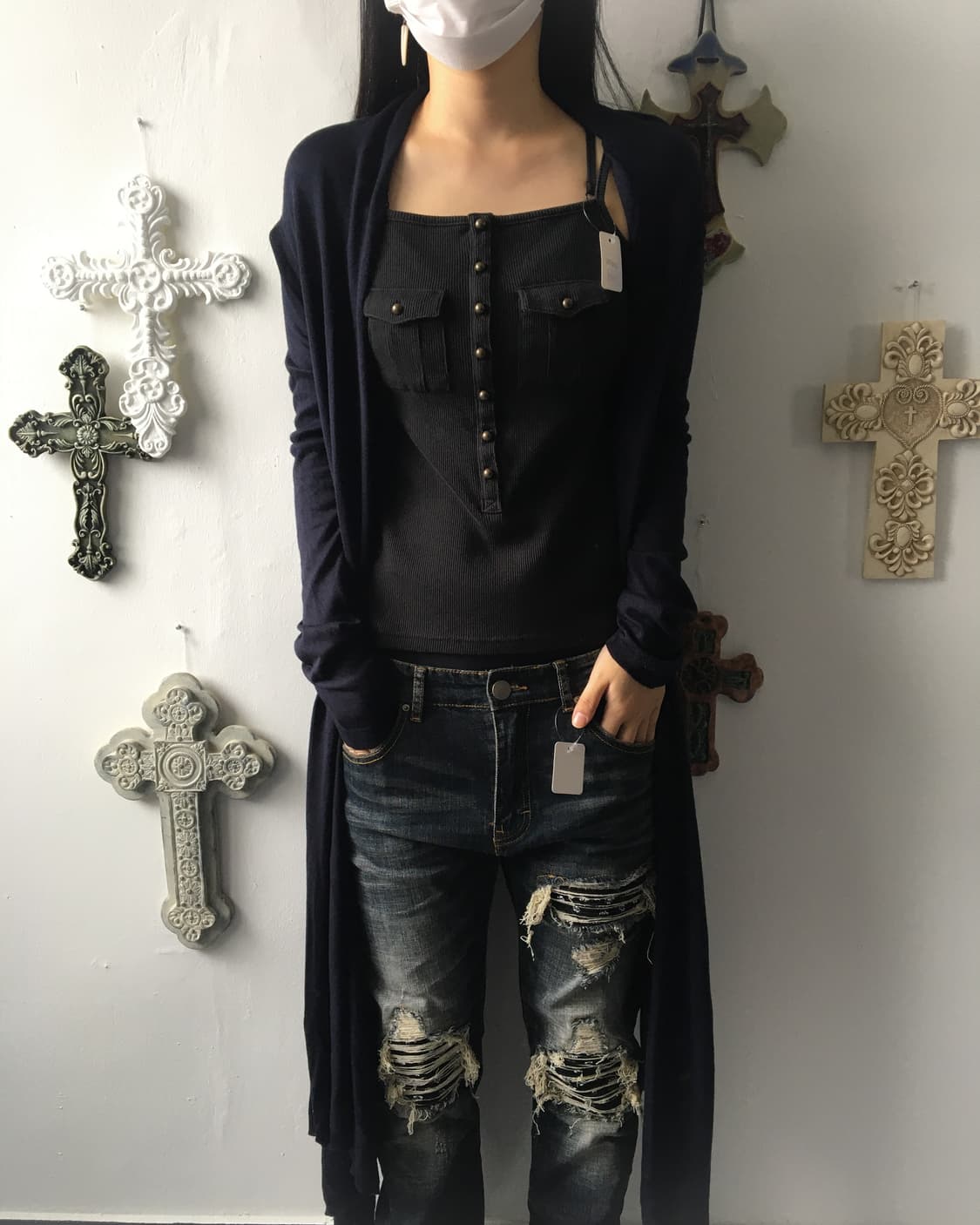 Dkny drape open cardigan 상품이미지10