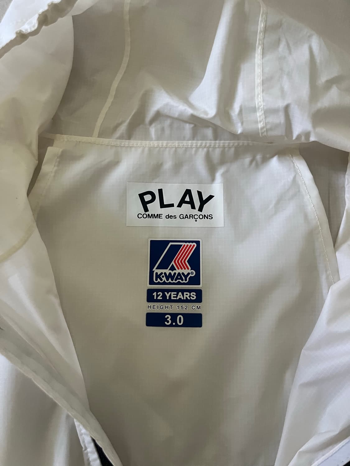 꼼데가르송 플레이 x KWAY Full Zip 12years 상품이미지4
