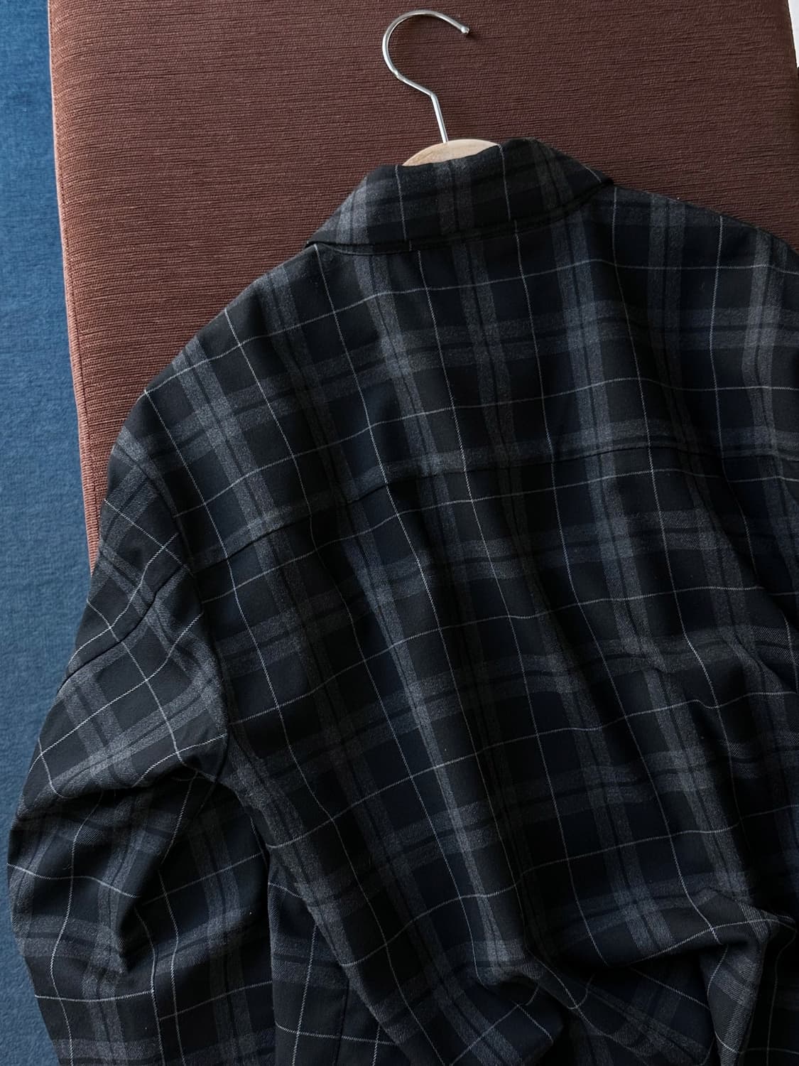 2way zip wool like design check blouson 상품이미지4