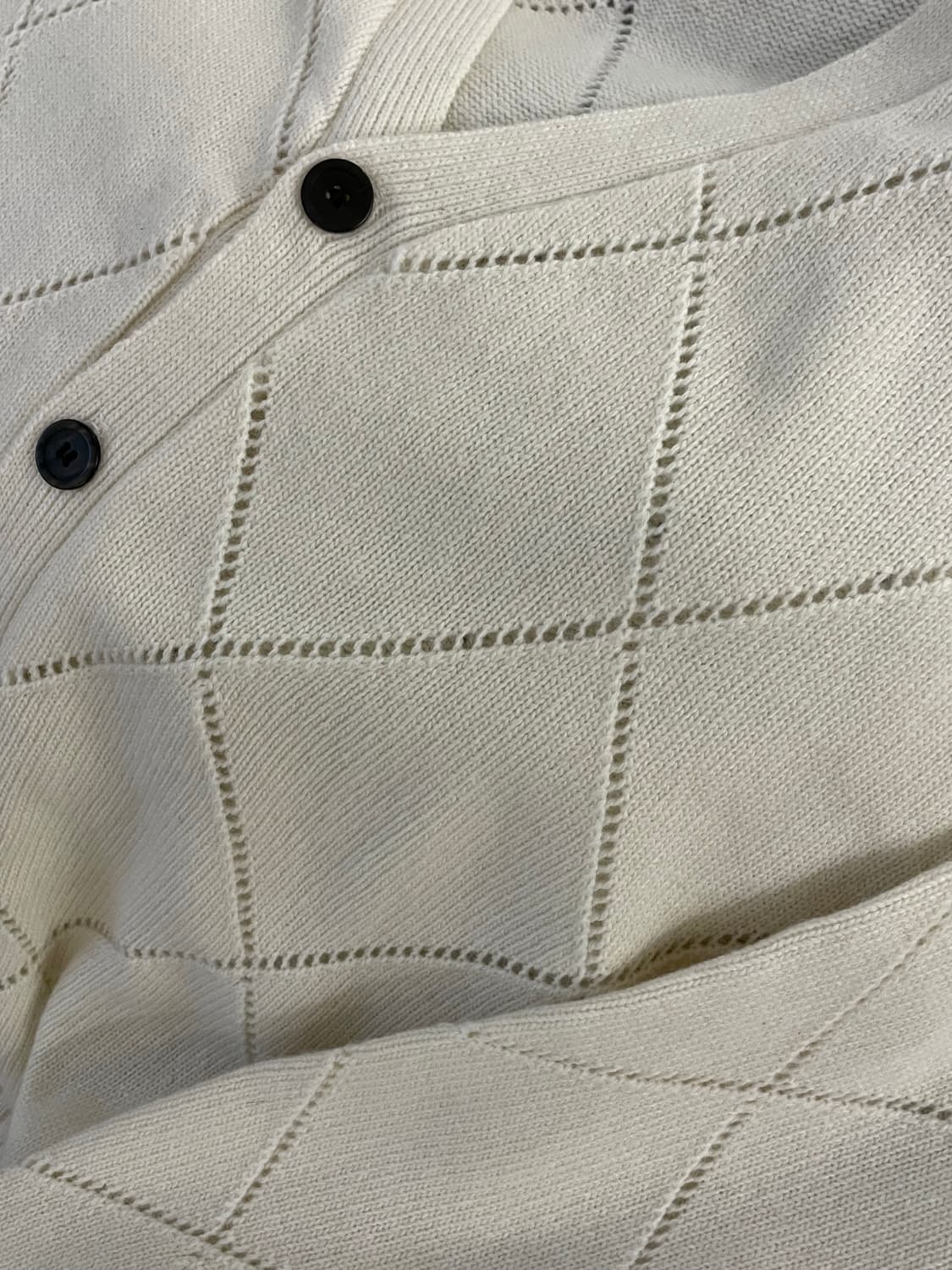 TONYWACK 토니웩 펀칭 아가일 가디건 상품이미지5