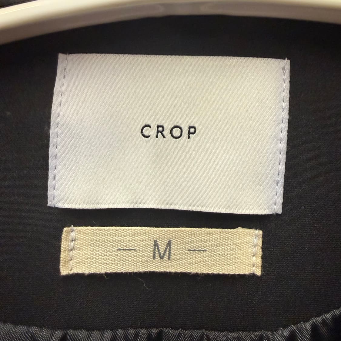 크롭 CROP 노카라 자켓 상품이미지2