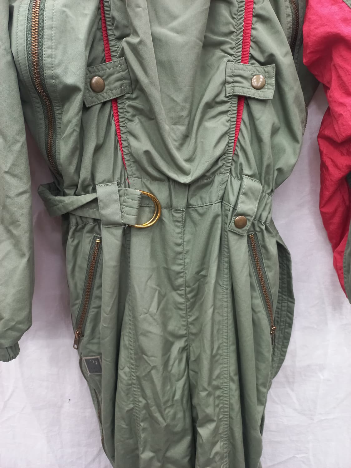 라포네 스키 점프수트 L (100) 올리브/레드 상품이미지6