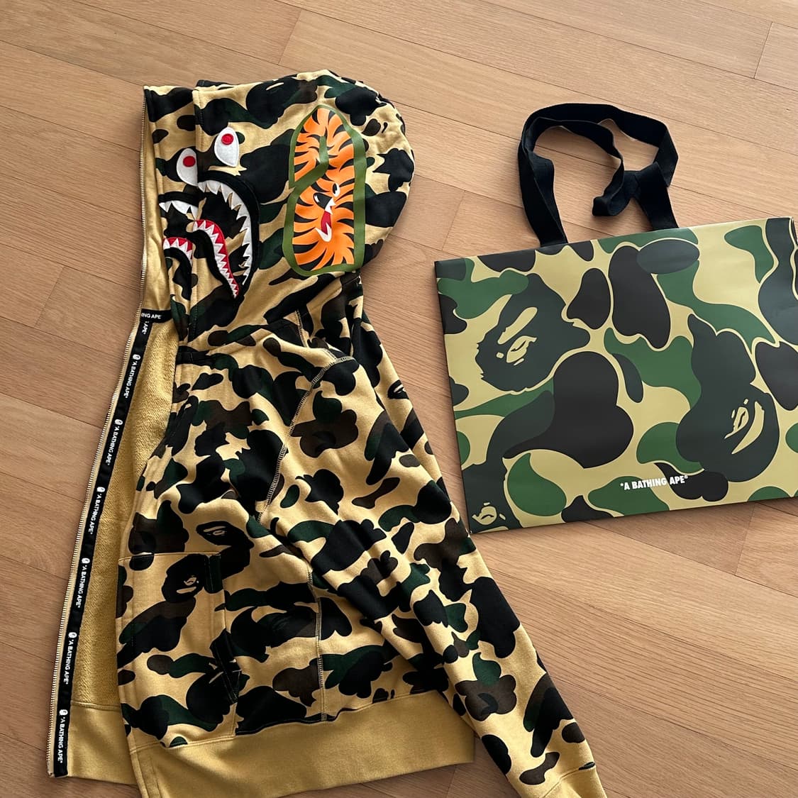 베이프 카모 더블샤크 후드집업 황계 상품이미지4