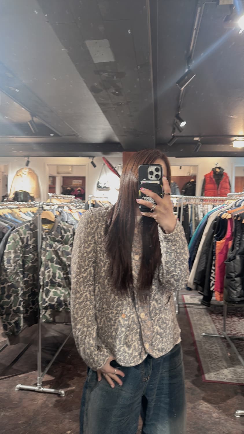 써스데이아일랜드 페이즐리 패턴 노카라 퀄팅 자켓 S 상품이미지8