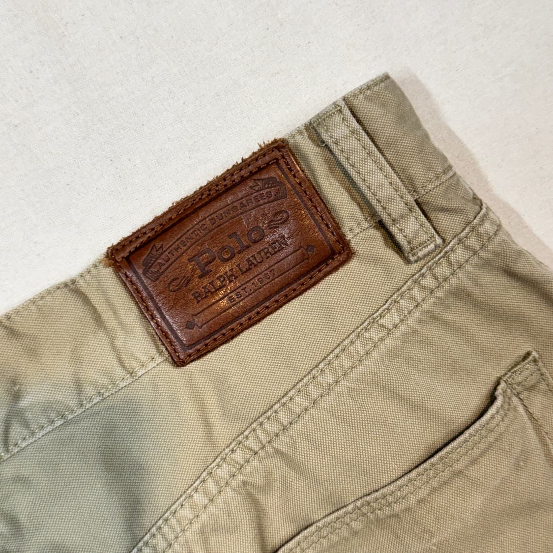 31inch) 폴로 랄프로렌 레더패치 코튼 팬츠 상품이미지3
