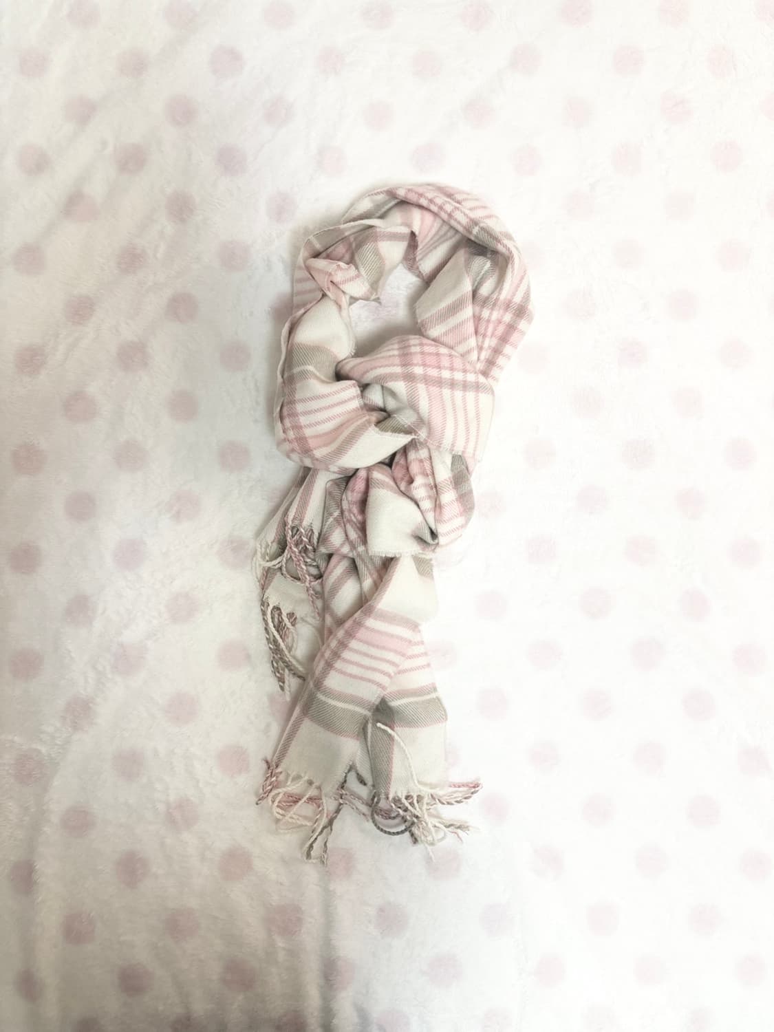 일본빈티지 이스트보이 딸기초코 머플러 히메갸루라떼갸루목도리머플러 상품이미지1