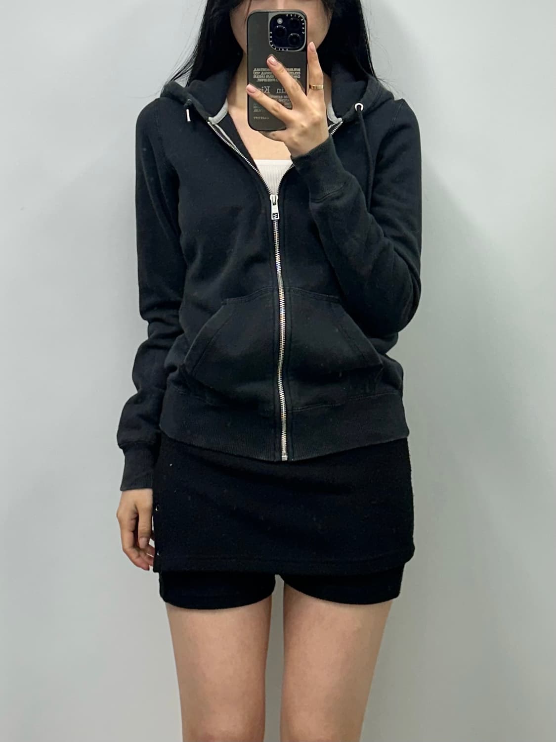 나이키 스우시 블랙 후드집업 상품이미지1