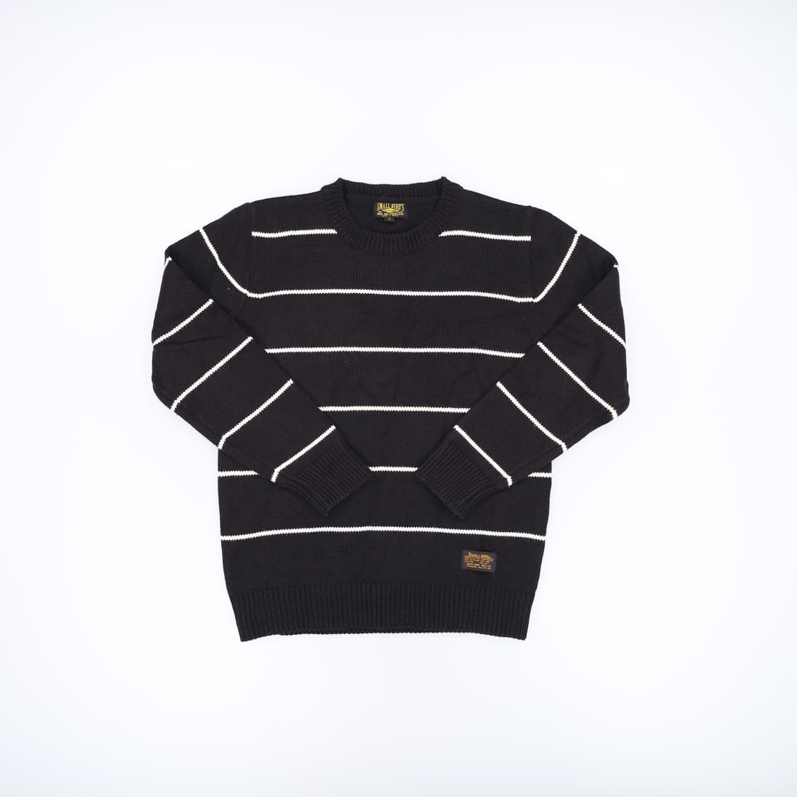 [L] 스몰버드 스트라이프 긴팔 니트 스웨터 0119J 상품이미지1