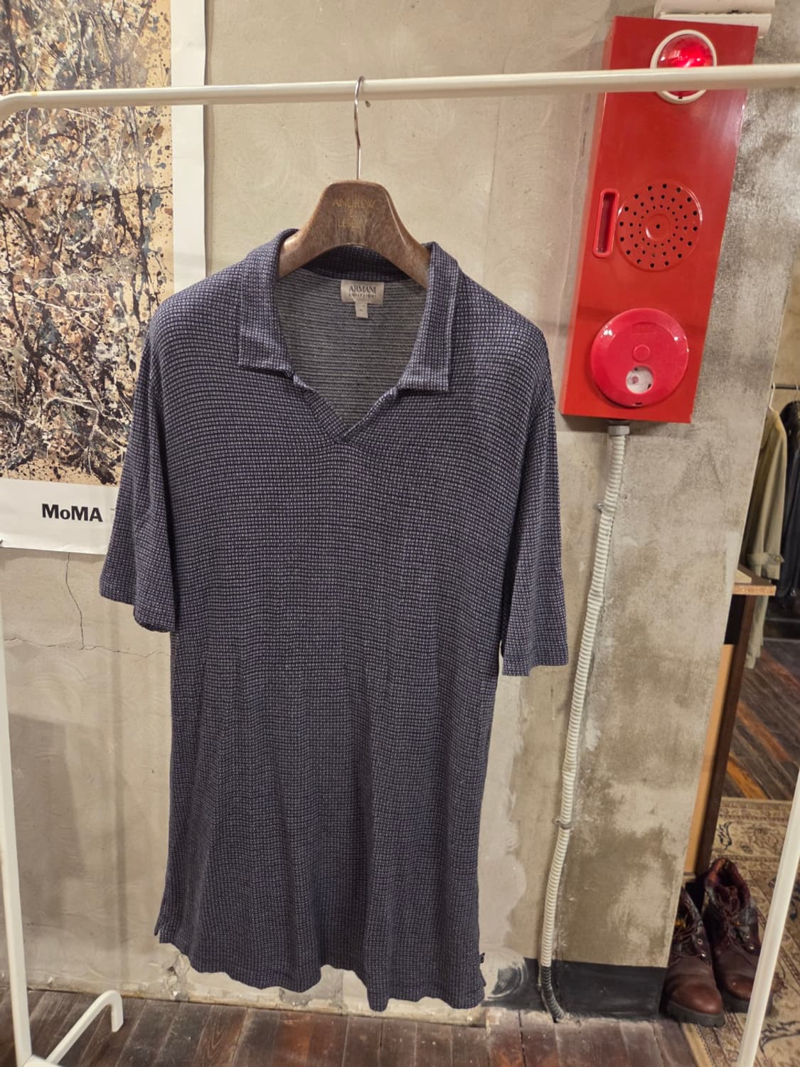 아르마니 꼴레지오니 오픈칼라넥 티셔츠 상품이미지7