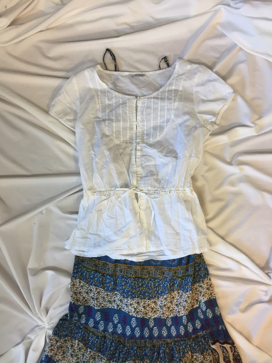 허리 끈 블라우스 상품이미지3